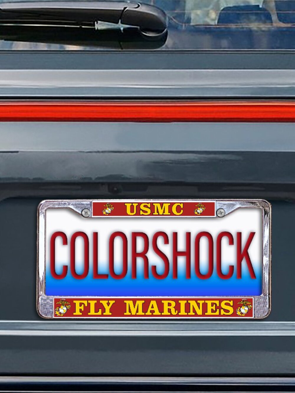 USMC Marine Corps Fly Marines Metal License Plate Frame (Licensed Product)